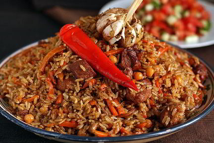 Плов из баранины с нутом