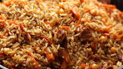 плов из баранины с нутом