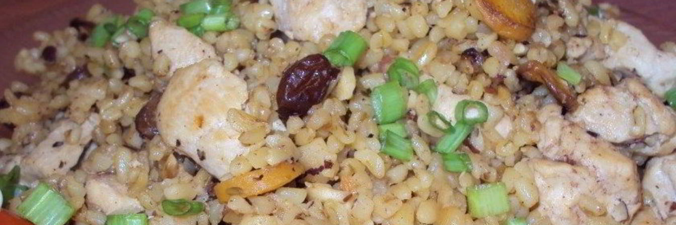 Плов из булгура с курицей