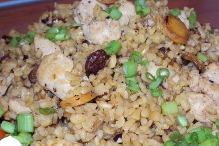 Плов из булгура с курицей