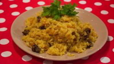 плов с белыми грибами