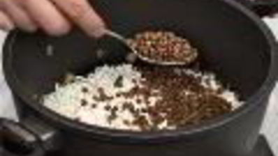 плов с чечевицей и овощами