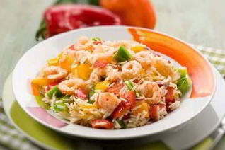 Плов с креветками