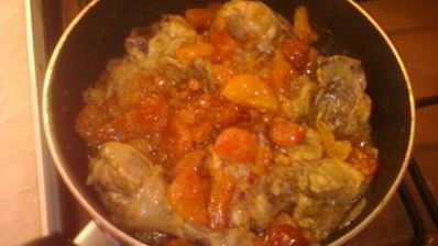 плов с куриной подливкой