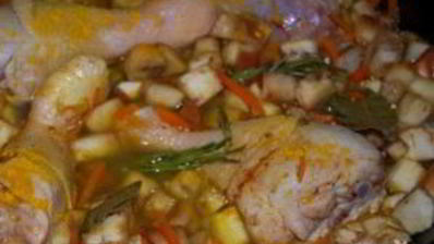 плов с курицей и баклажанами