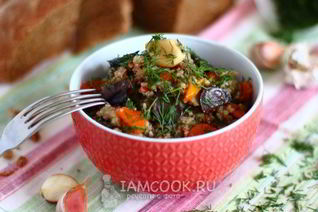 Постный плов с грибами в мультиварке