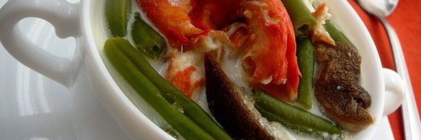 Фрикасе из крабов с белыми грибами