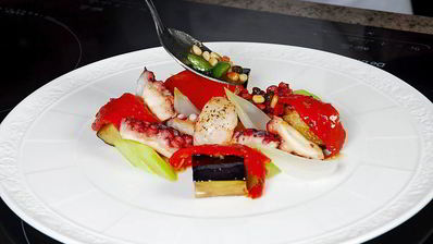 капоната с морепродуктами