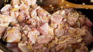 куриное рагу с фасолью