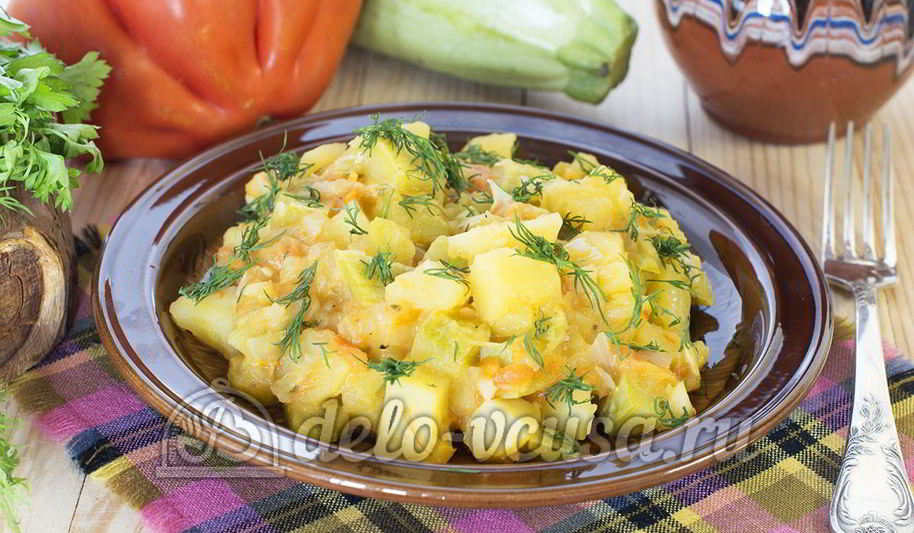 Рецепт овощного рагу с кабачками и картошкой