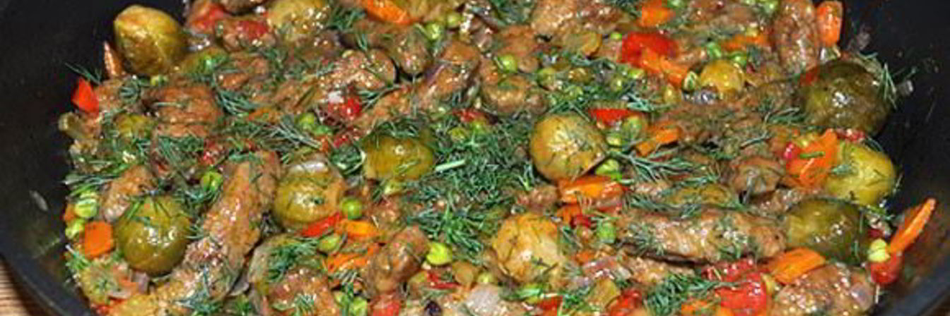 Рагу из печени с овощами