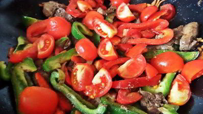 рагу из печенки с овощами