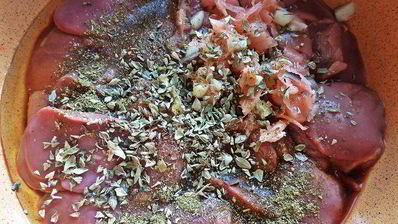 рагу из печенки с овощами