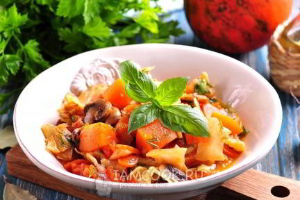 Рагу из тыквы с овощами