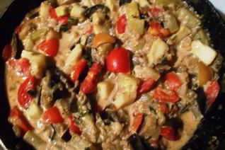 Рагу овощное Баклажаны в сметане