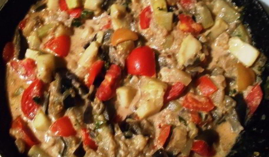 Рецепт рагу овощного баклажаны в сметане