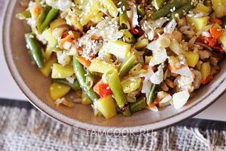 Рагу с кунжутной пастой