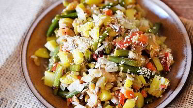 рагу с кунжутной пастой