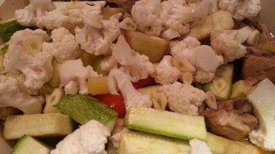 рагу с курицей и овощами