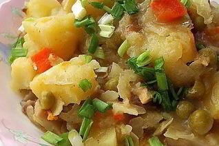 Рагу с квашеной капустой и грибами