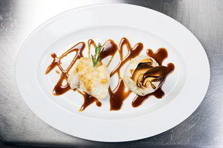 Филе морского черта с корсиканским ризотто