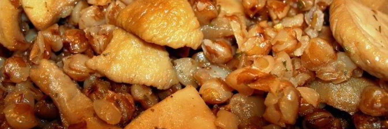 Гречневое ризотто с белыми грибами