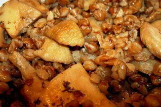 Гречневое ризотто с белыми грибами