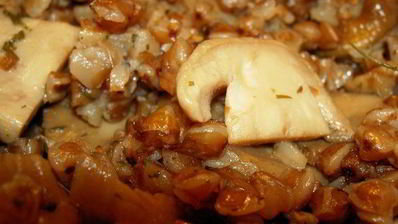 гречневое ризотто с белыми грибами