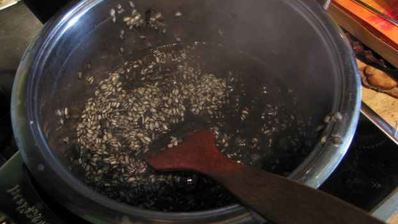 ризотто черное с дарами моря