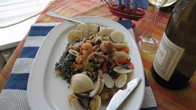 ризотто черное с дарами моря