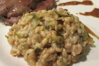 Ризотто из перловки с кабачками