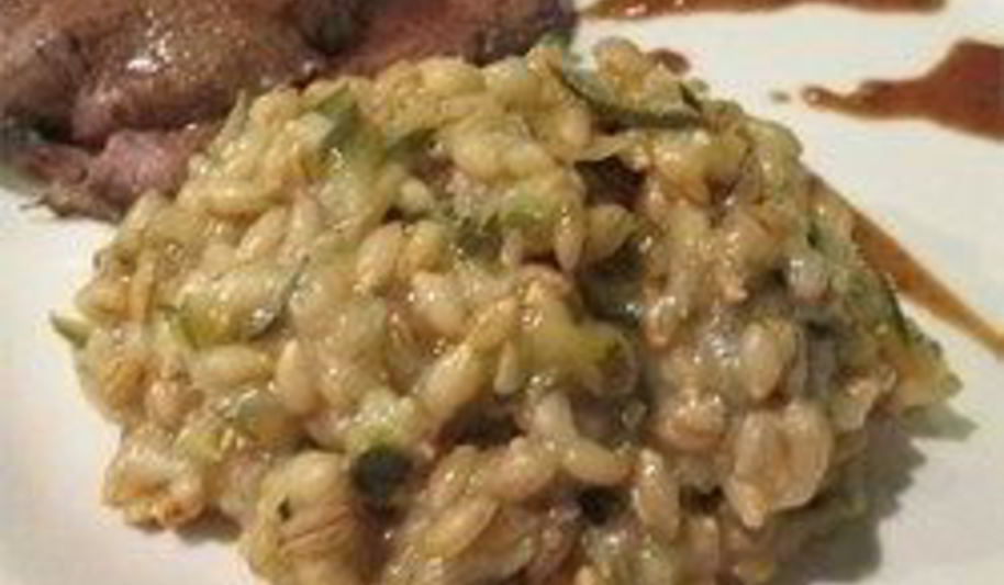 Рецепт ризотто из перловки с кабачками