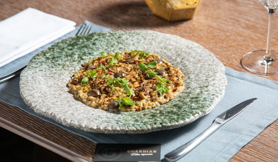 Рецепт ризотто с белыми грибами и трюфельной пастой