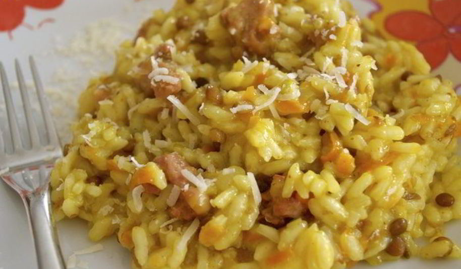 Рецепт ризотто с чечевицей