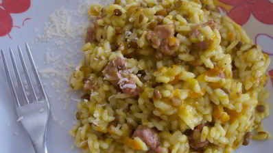 ризотто с чечевицей