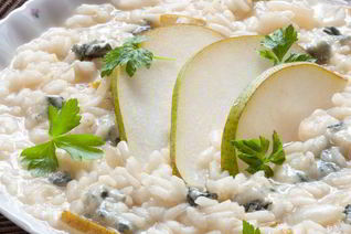 Ризотто с горгонзолой и грушей