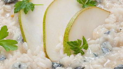 ризотто с горгонзолой и грушей