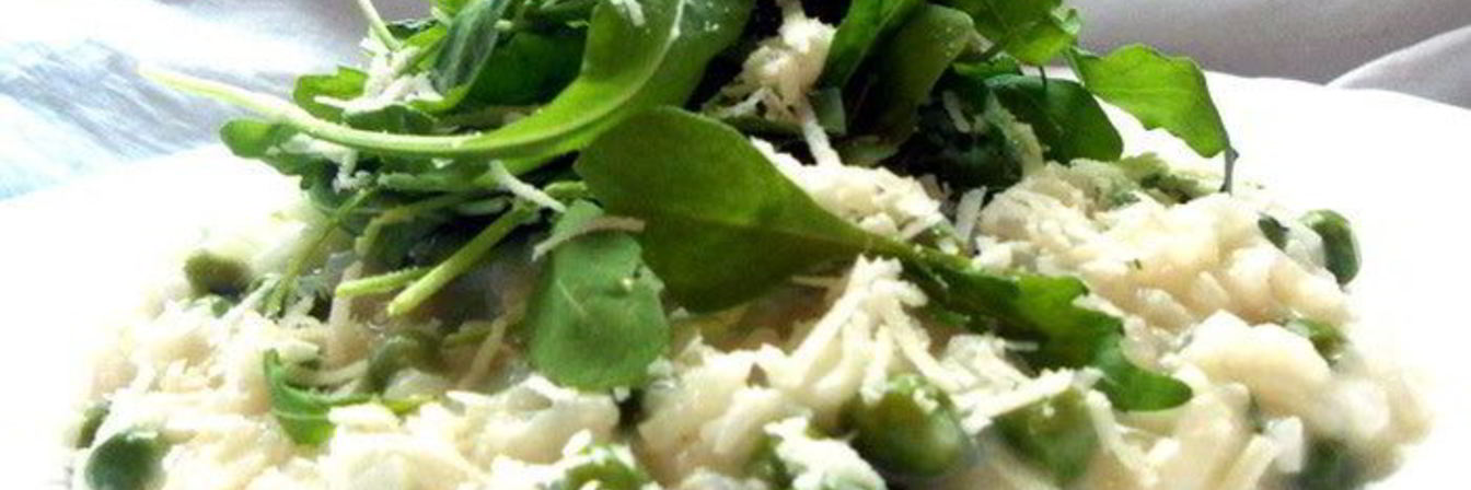 Ризотто с горошком и мятой