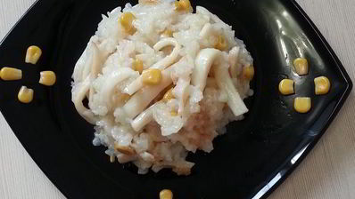 ризотто с кальмарами