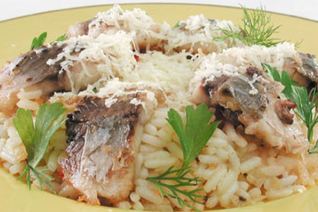 Ризотто с карпом