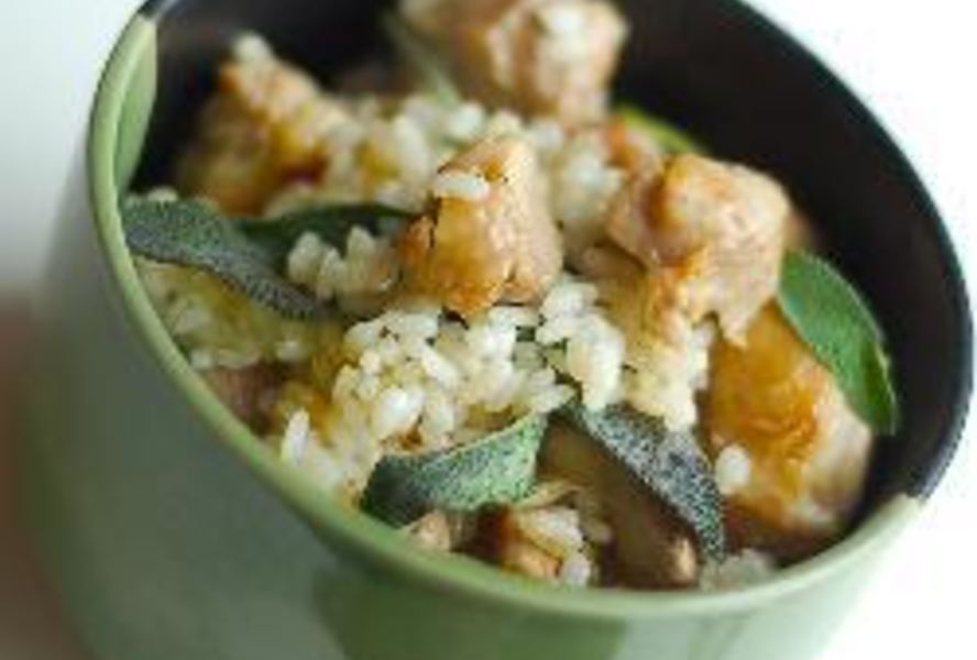 Ризотто с курицей и шалфеем