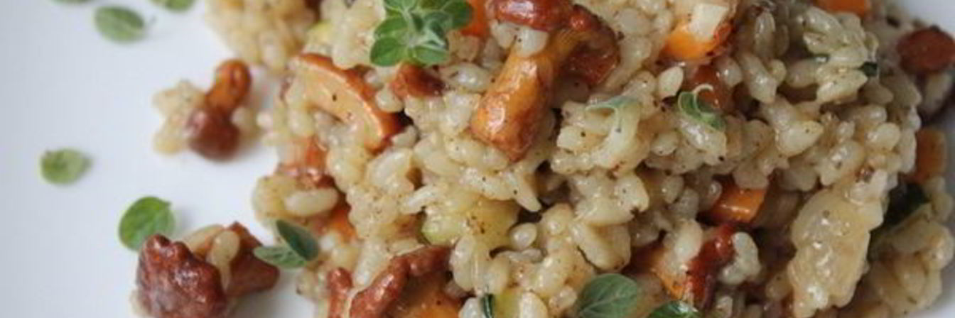 Ризотто с лисичками в сливках