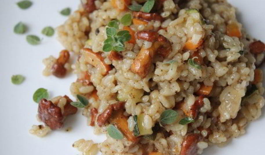 Рецепт ризотто с лисичками в сливках