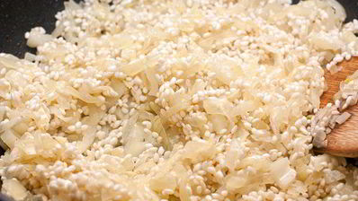 ризотто с морскими гребешками и шампанским