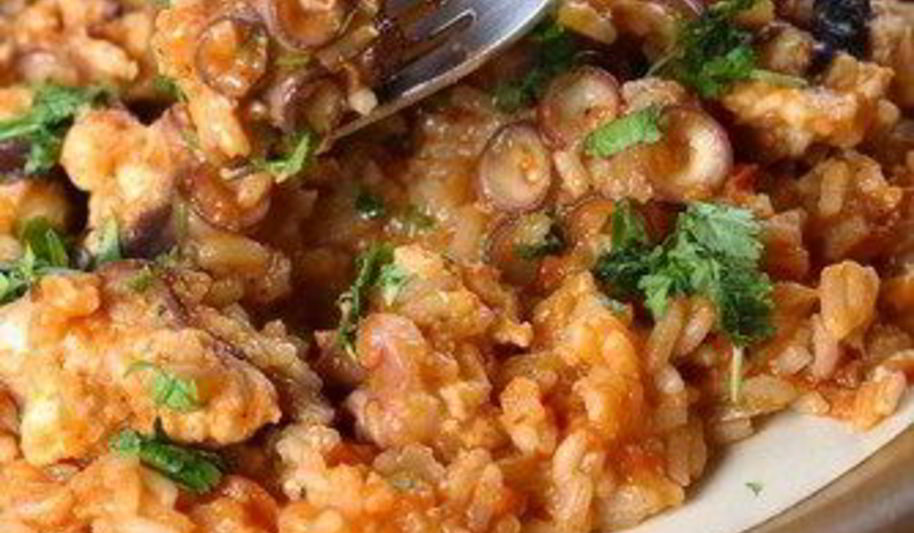 Рецепт ризотто с осьминогом