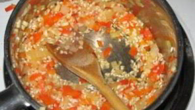 ризотто с шафраном и лимоном