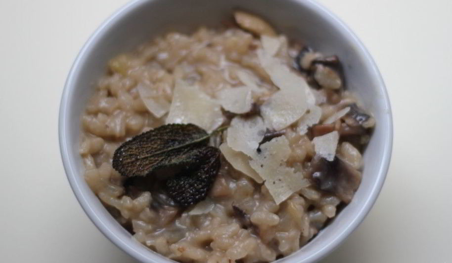 Рецепт ризотто с шампиньонами и луком