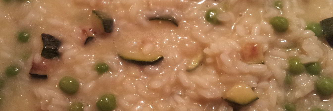 Ризотто с цукини и зеленым горошком