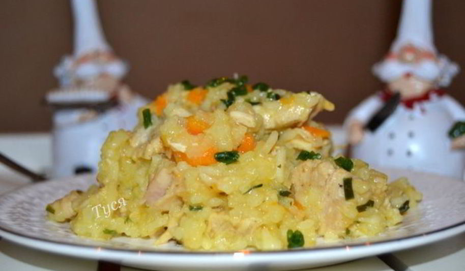 Рецепт ризотто с тыквой и индейкой