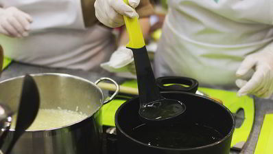 зеленое ризотто со скумбрией